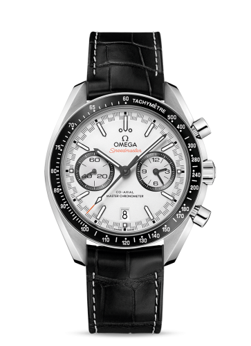 Omega Speedmaster Racing Master Co-Axial Stainless Steel / White / Alligator